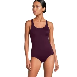 Women's Mastectomy Scoop Neck Tugless Sporty One Piece Swimsuit