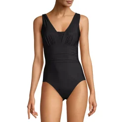 Women's Mastectomy SlenderSuit Grecian Tummy Control One Piece Swimsuit