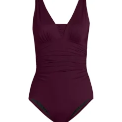 Women's Mastectomy SlenderSuit Grecian Tummy Control One Piece Swimsuit