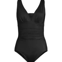 Women's Mastectomy SlenderSuit Grecian Tummy Control One Piece Swimsuit