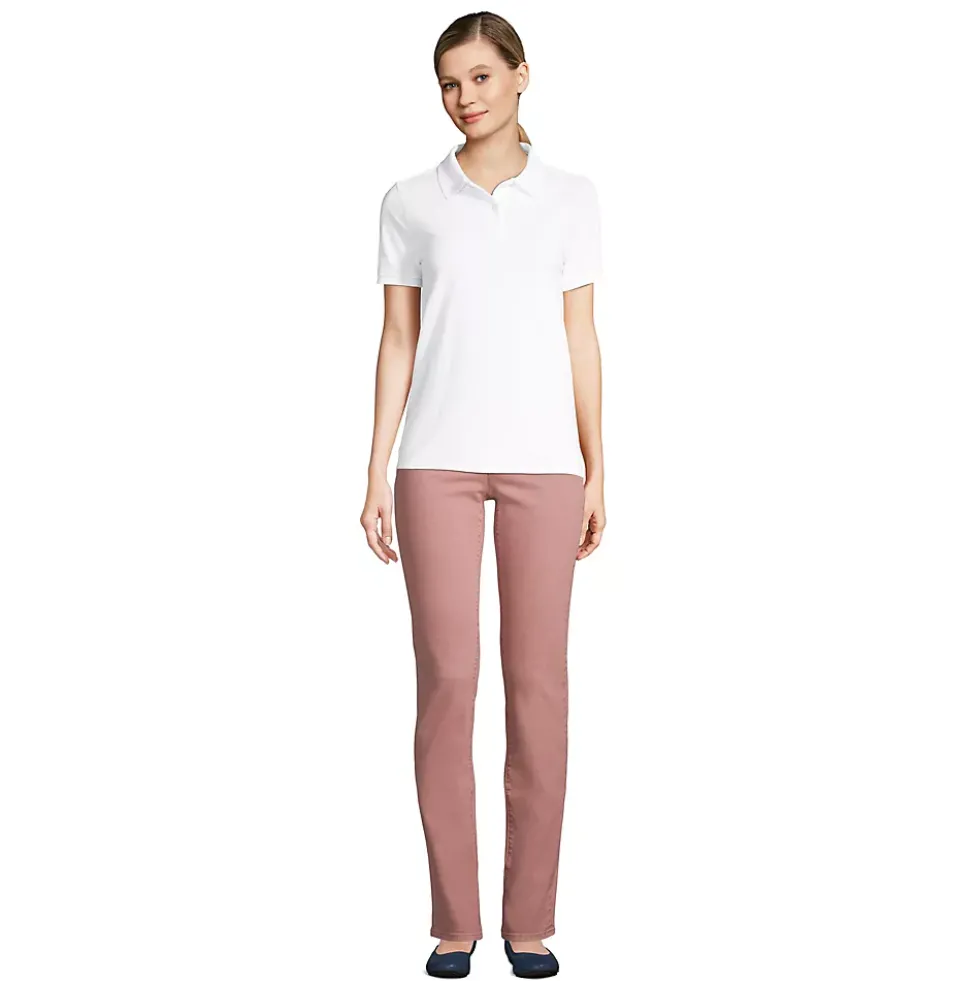 Women's Mesh Cotton Short Sleeve Polo Shirt