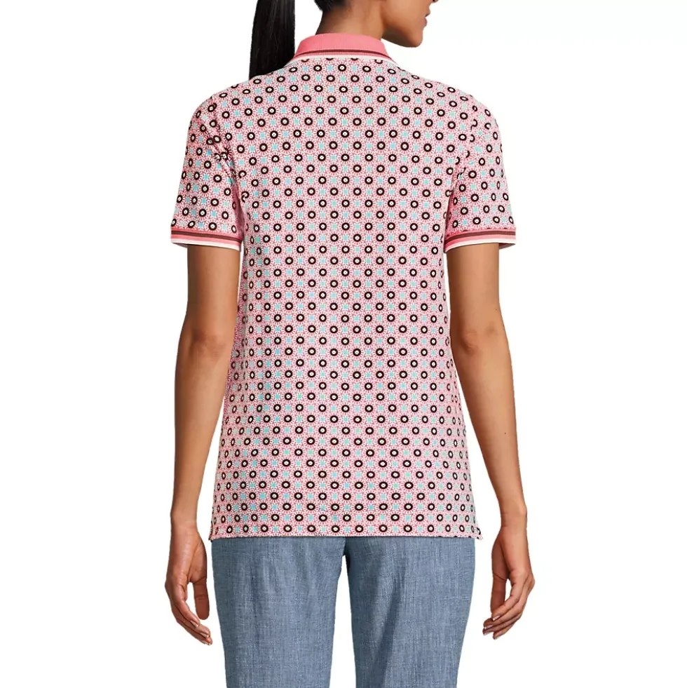 Women's Mesh Cotton Short Sleeve Polo Shirt