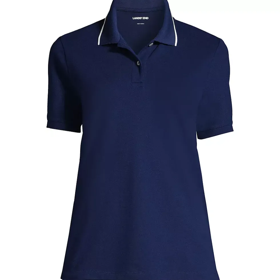 Women's Mesh Cotton Short Sleeve Polo Shirt