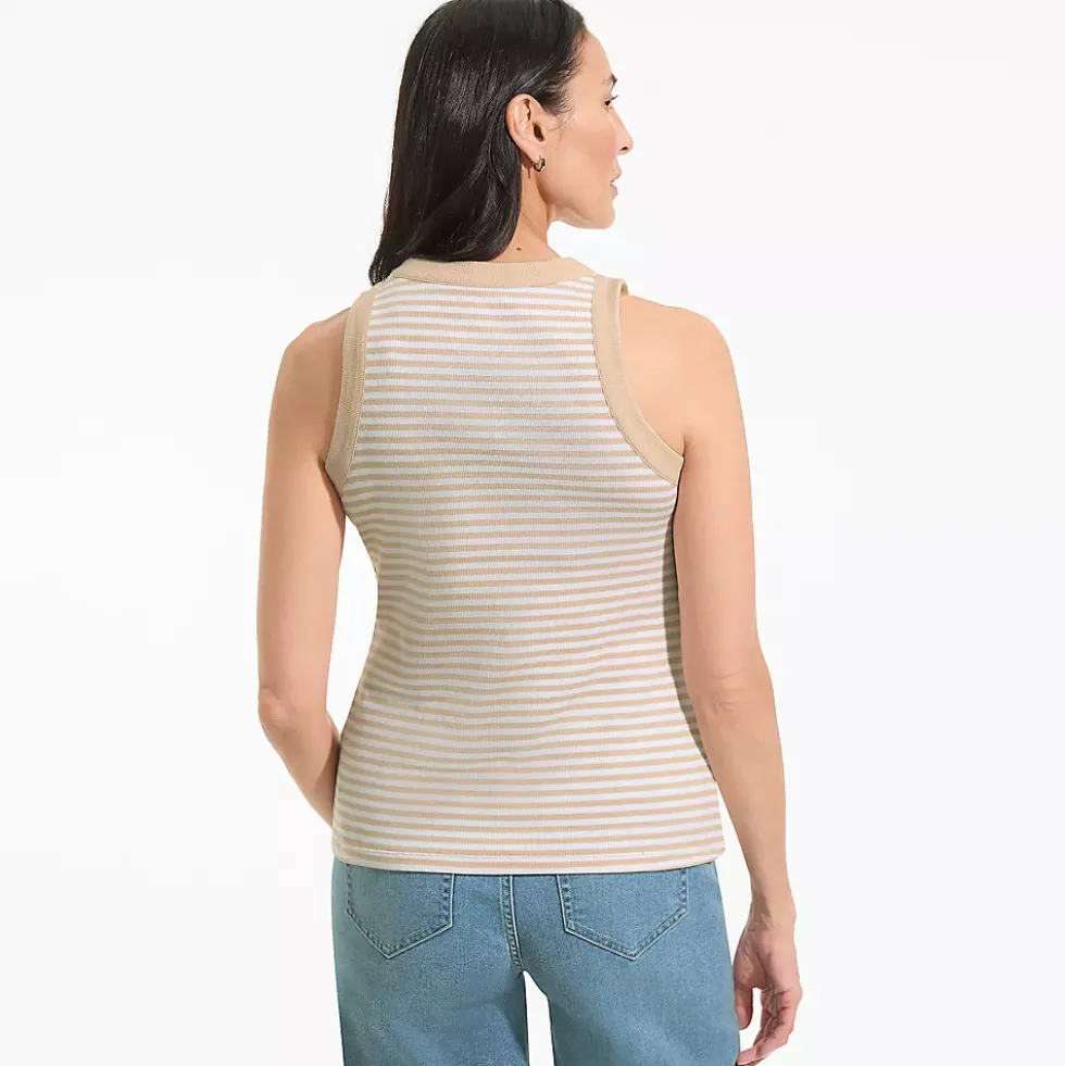 Women's Micro Rib Crew Neck Tank