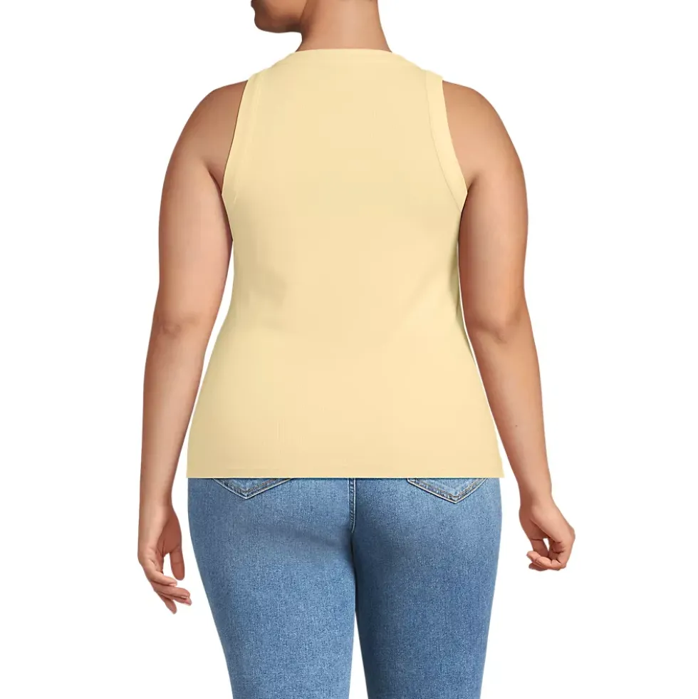 Women's Micro Rib Crew Neck Tank