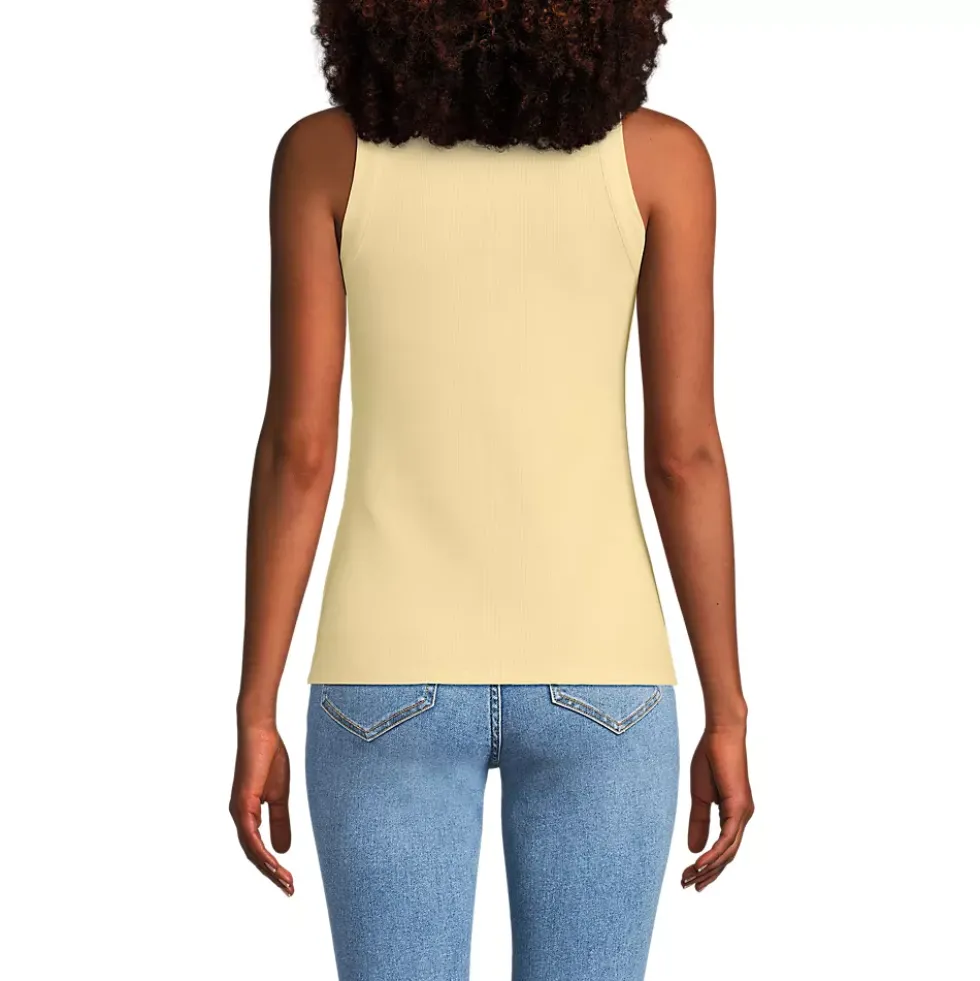 Women's Micro Rib Crew Neck Tank