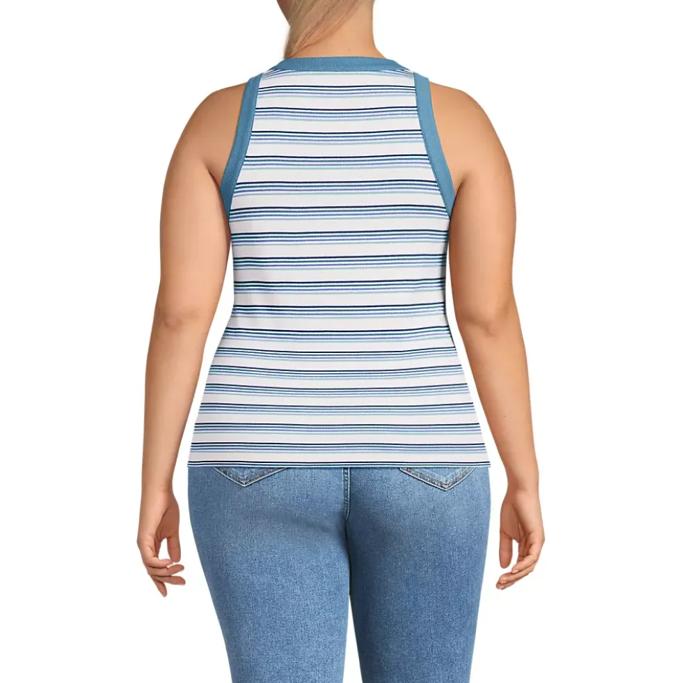 Women's Micro Rib Crew Neck Tank