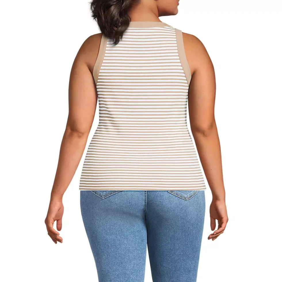 Women's Micro Rib Crew Neck Tank