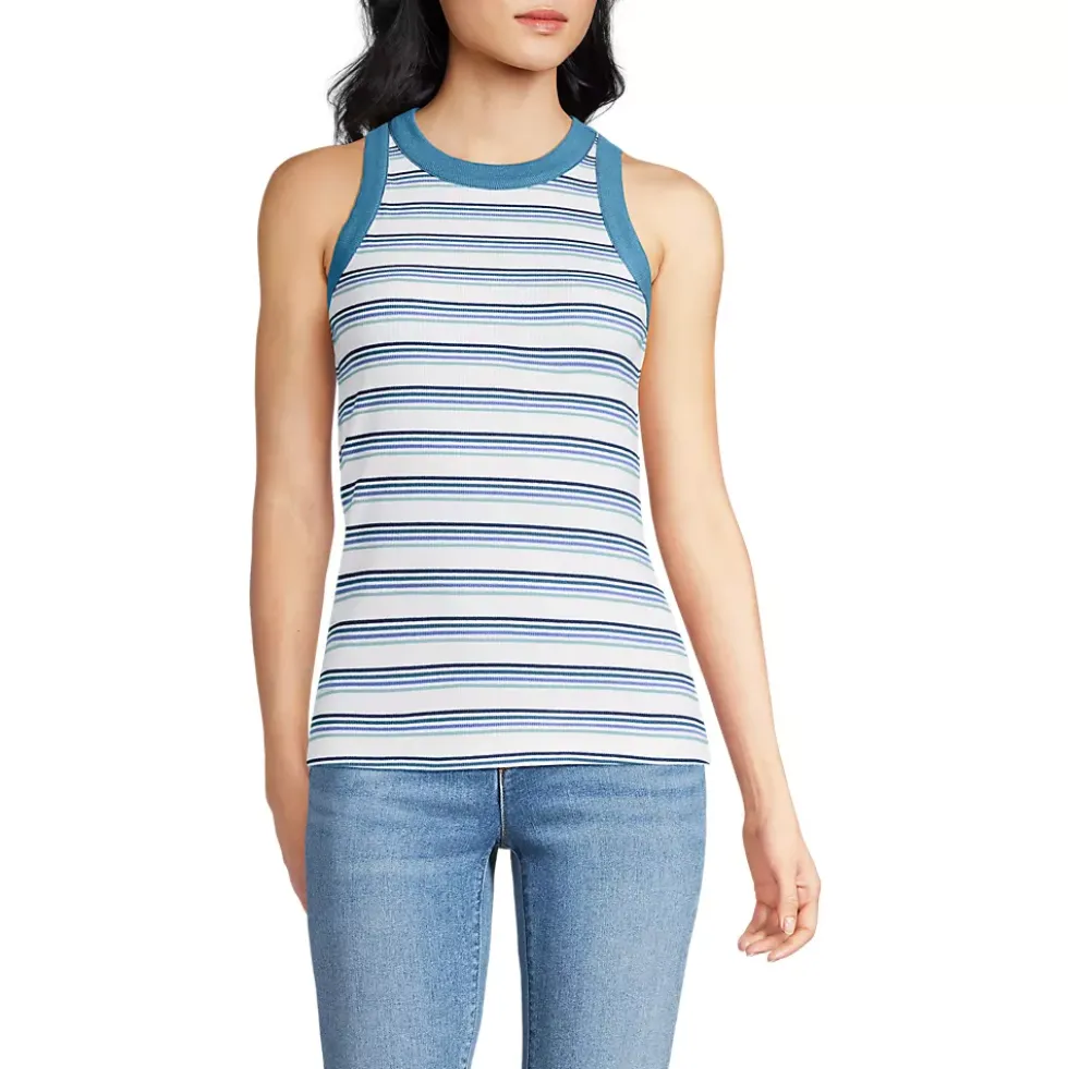 Women's Micro Rib Crew Neck Tank