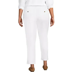 Women's Mid Rise Classic Straight Leg Chino Ankle Pants