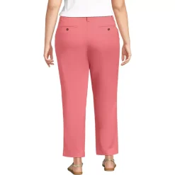 Women's Mid Rise Classic Straight Leg Chino Ankle Pants