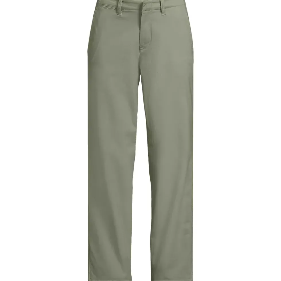 Women's Mid Rise Classic Straight Leg Chino Ankle Pants