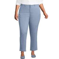 Women's Mid Rise Classic Straight Leg Chino Ankle Pants