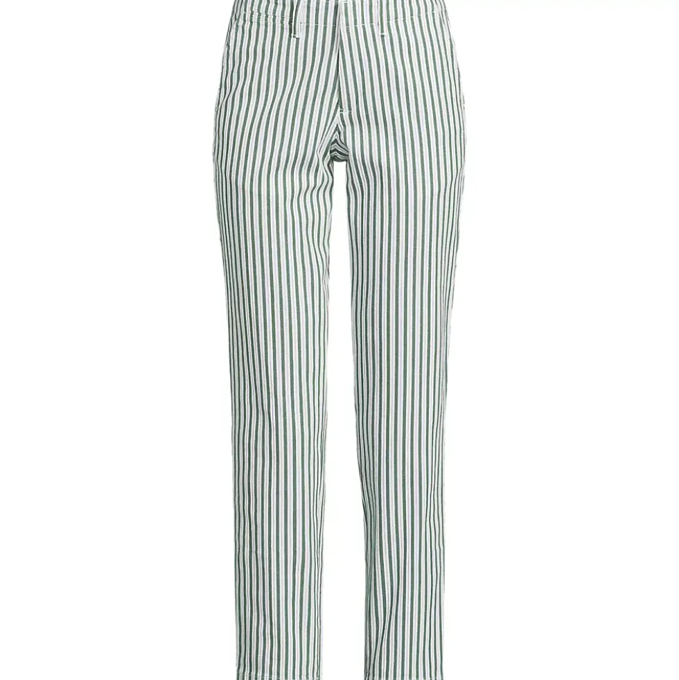 Women's Mid Rise Classic Straight Leg Chino Ankle Pants