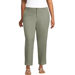 Women's Mid Rise Classic Straight Leg Chino Ankle Pants