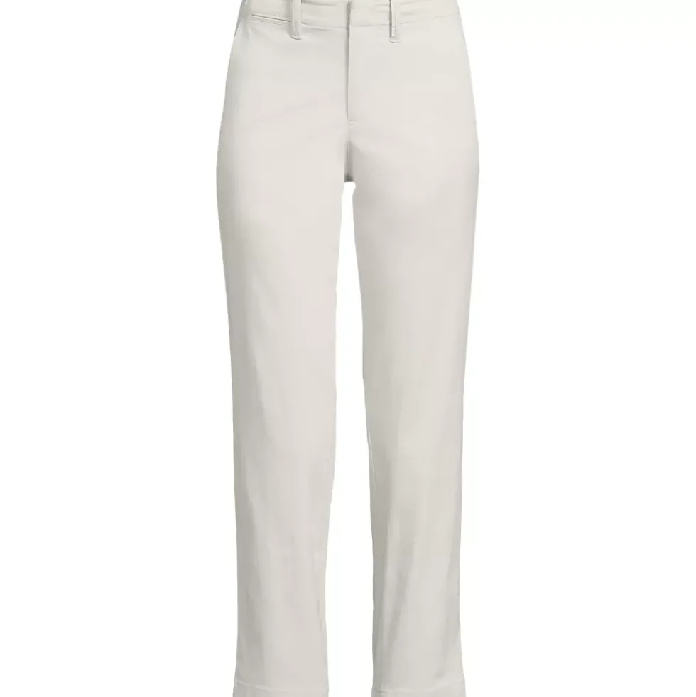 Women's Mid Rise Classic Straight Leg Chino Ankle Pants