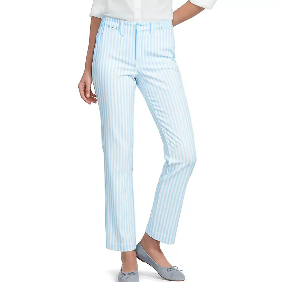Women's Mid Rise Classic Straight Leg Chino Ankle Pants