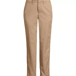 Women's Mid Rise Classic Straight Leg Chino Ankle Pants