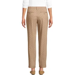 Women's Mid Rise Classic Straight Leg Chino Ankle Pants