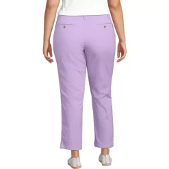 Women's Mid Rise Classic Straight Leg Chino Ankle Pants
