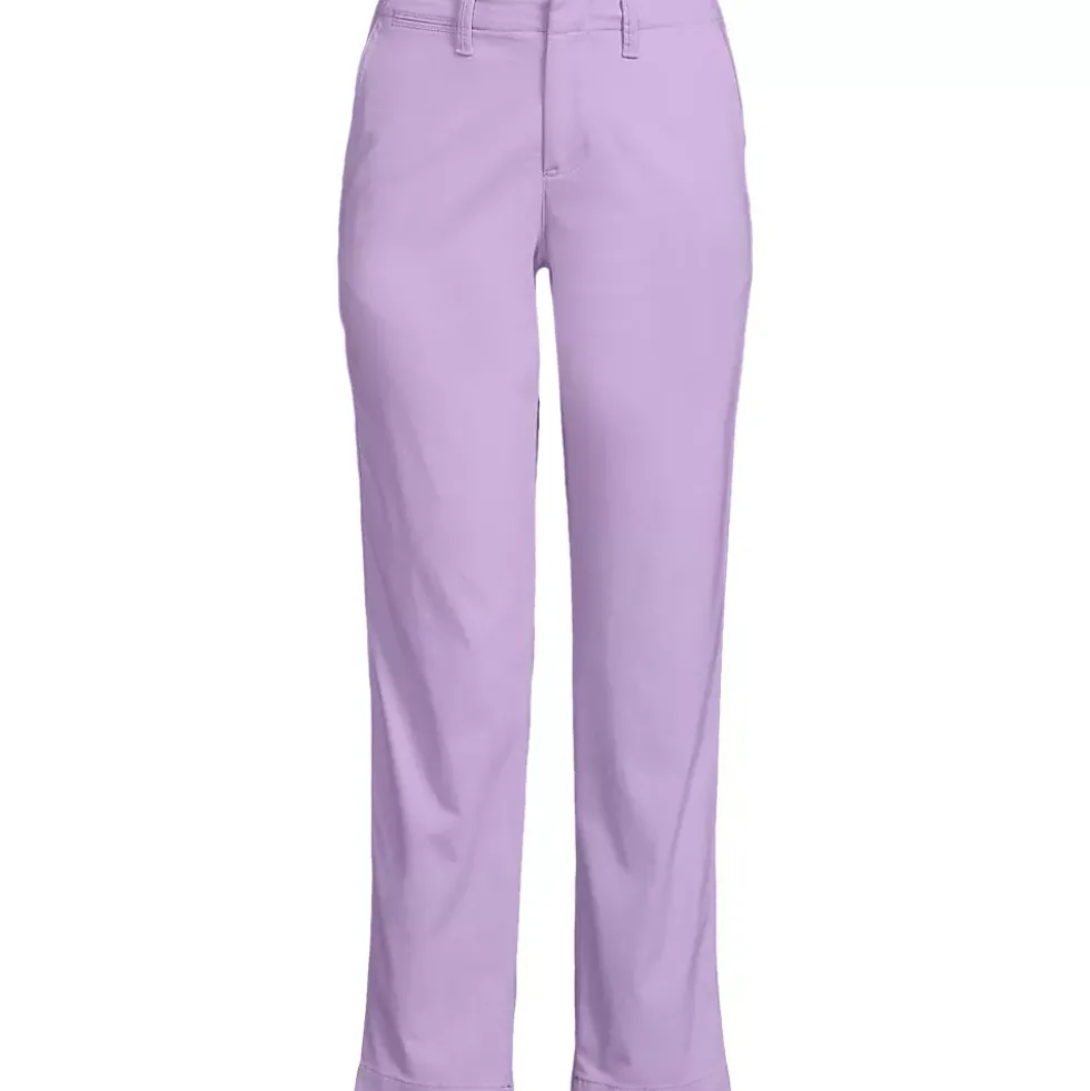 Women's Mid Rise Classic Straight Leg Chino Ankle Pants