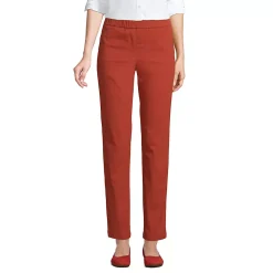 Women's Mid Rise Pull On Chino Ankle Pants