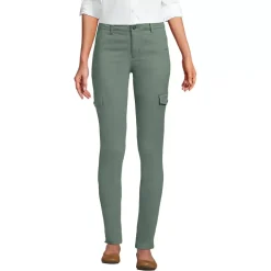 Women's Mid Rise Slim Cargo Chino Pants