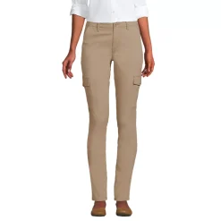 Women's Mid Rise Slim Cargo Chino Pants