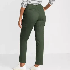 Women's Mid Rise Slim Cargo Chino Pants