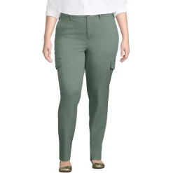 Women's Mid Rise Slim Cargo Chino Pants