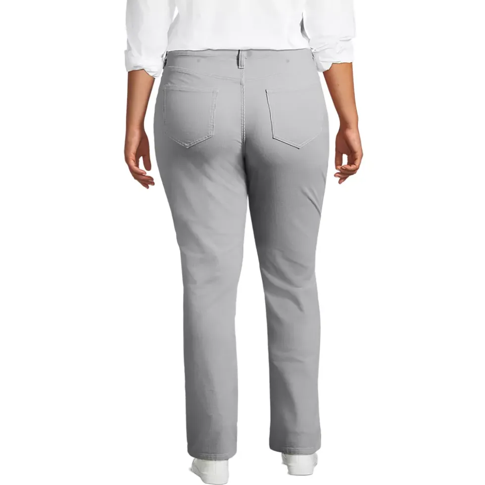 Women's Mid Rise Straight Leg Corduroy Pants