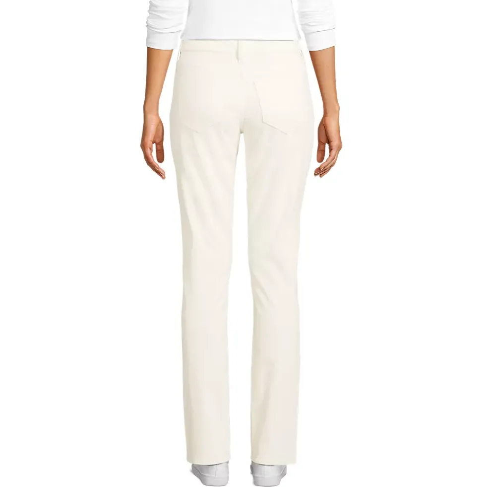 Women's Mid Rise Straight Leg Corduroy Pants
