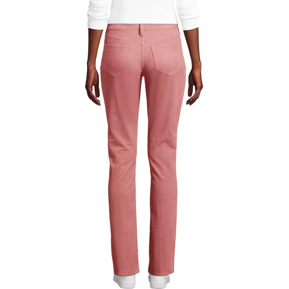Women's Mid Rise Straight Leg Corduroy Pants