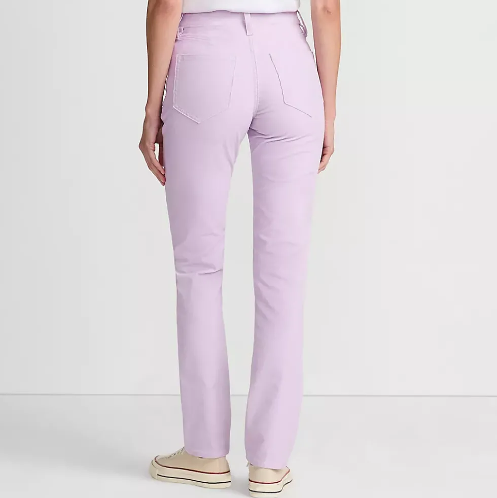 Women's Mid Rise Straight Leg Corduroy Pants