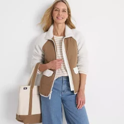 Women's Mixed Media Sherpa Fleece Jacket