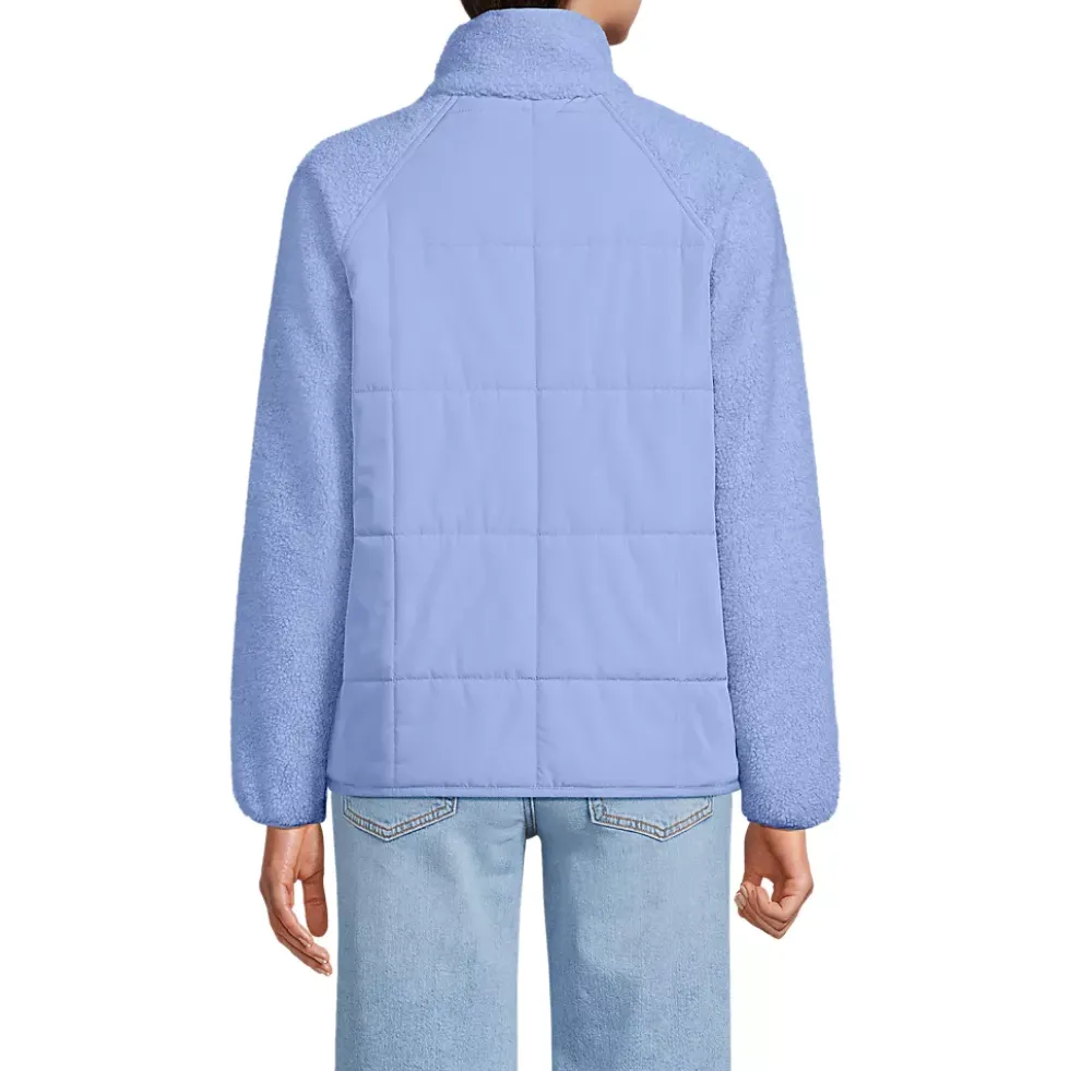 Women's Mixed Media Sherpa Fleece Jacket