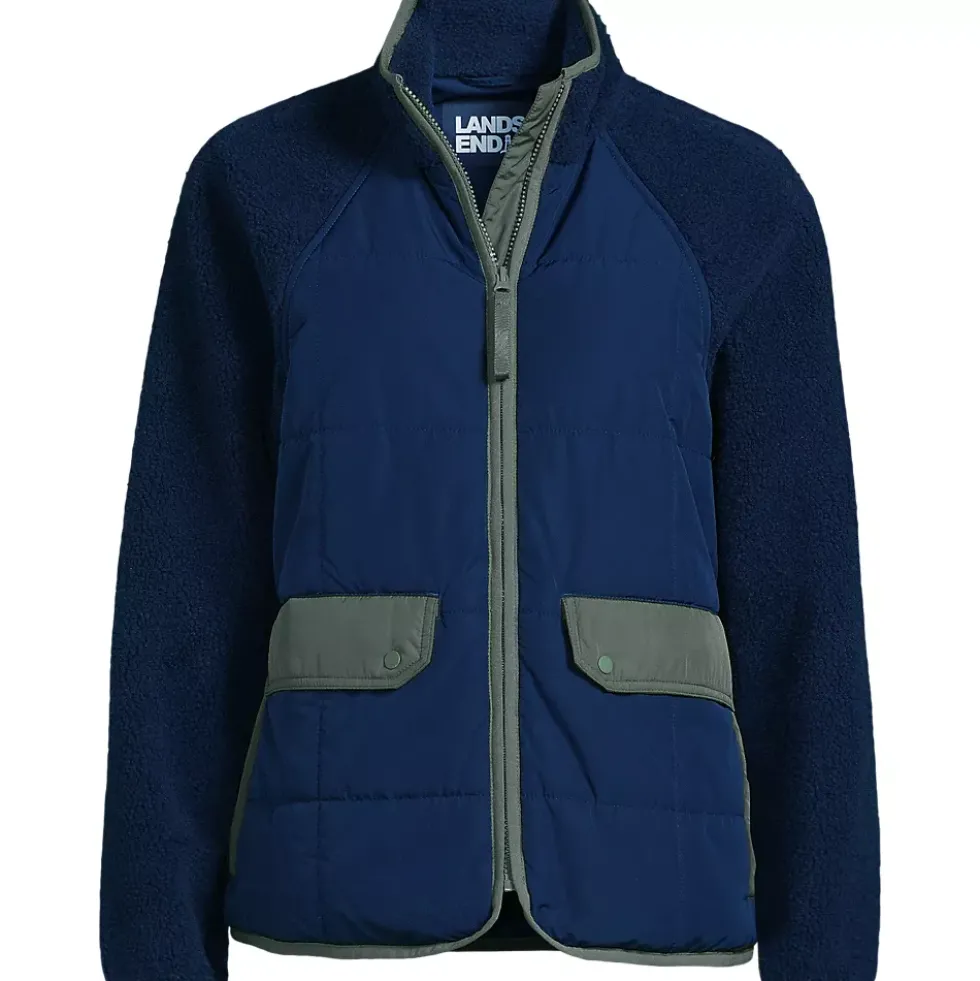 Women's Mixed Media Sherpa Fleece Jacket