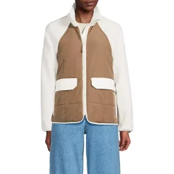 Women's Mixed Media Sherpa Fleece Jacket