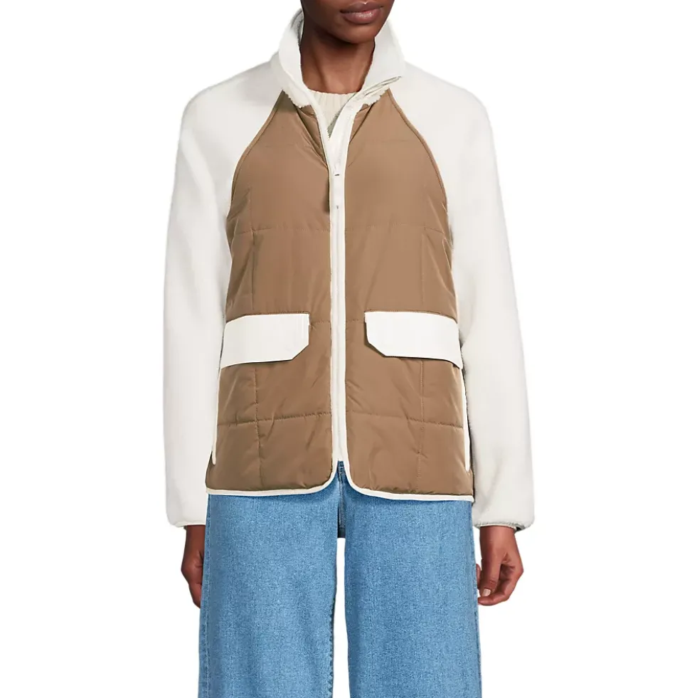 Women's Mixed Media Sherpa Fleece Jacket