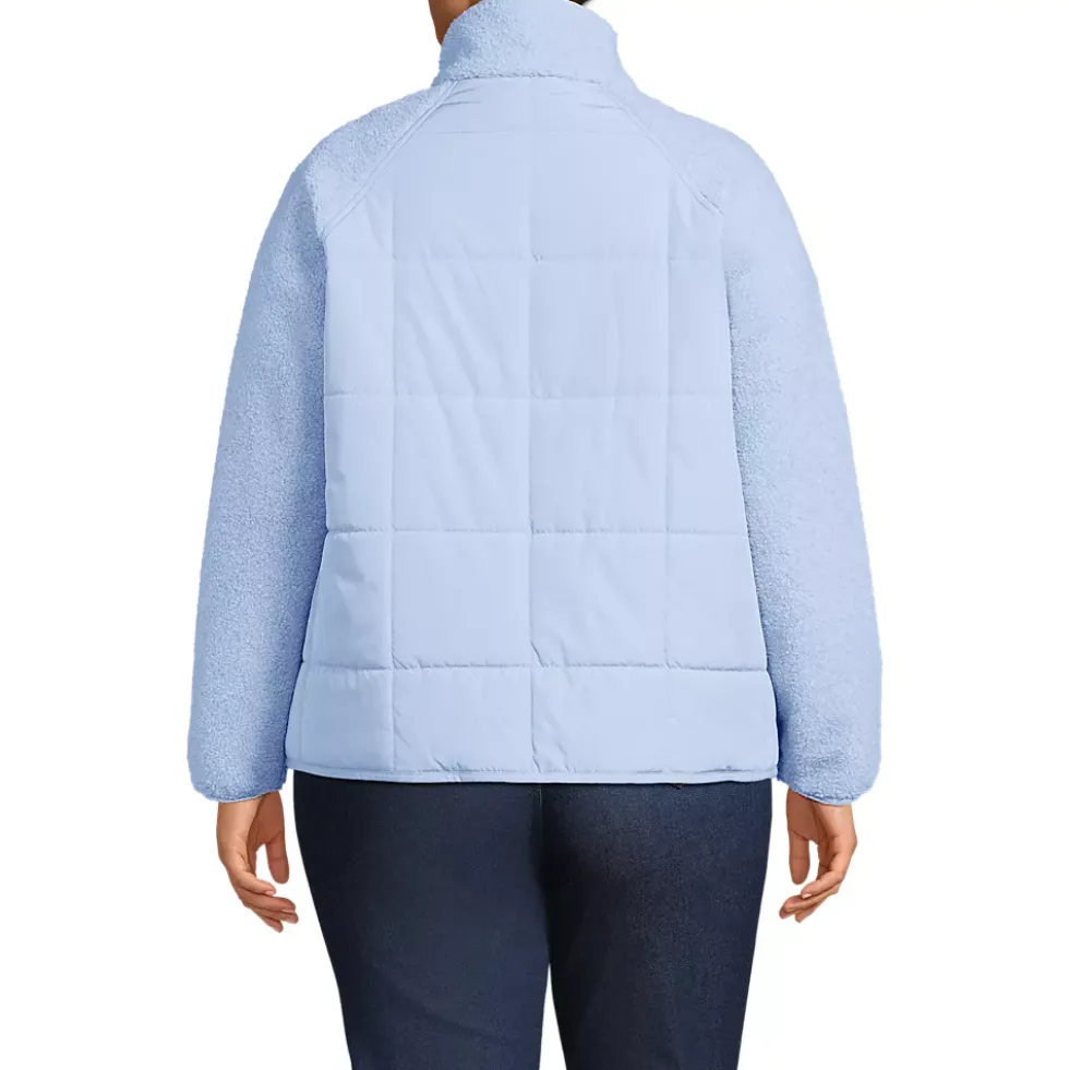 Women's Mixed Media Sherpa Fleece Jacket