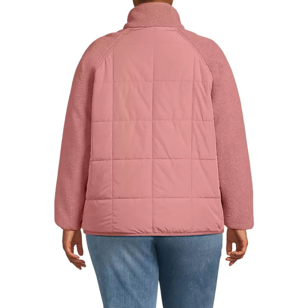 Women's Mixed Media Sherpa Fleece Jacket