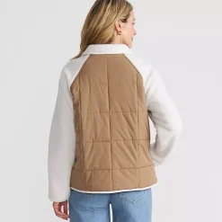 Women's Mixed Media Sherpa Fleece Jacket