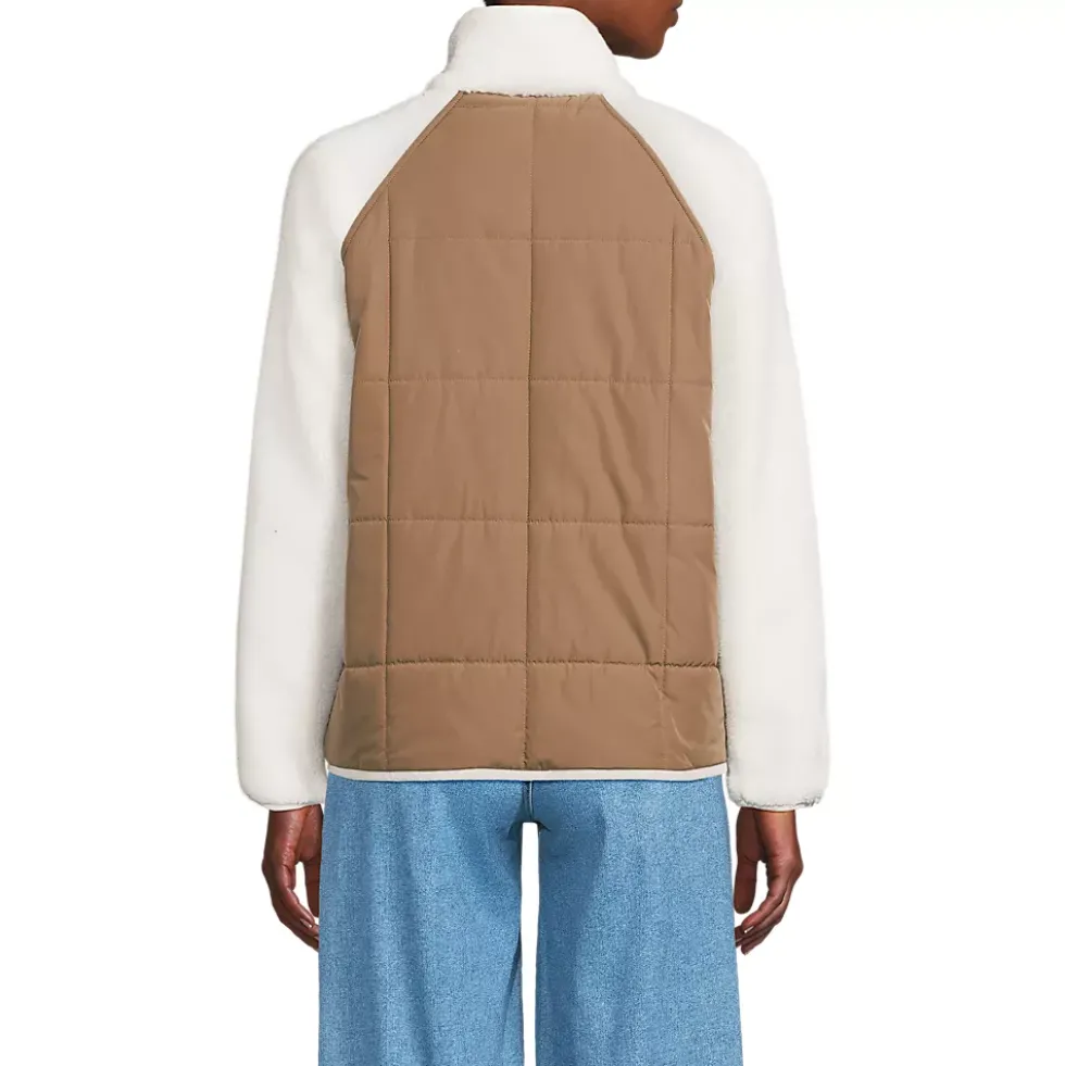 Women's Mixed Media Sherpa Fleece Jacket