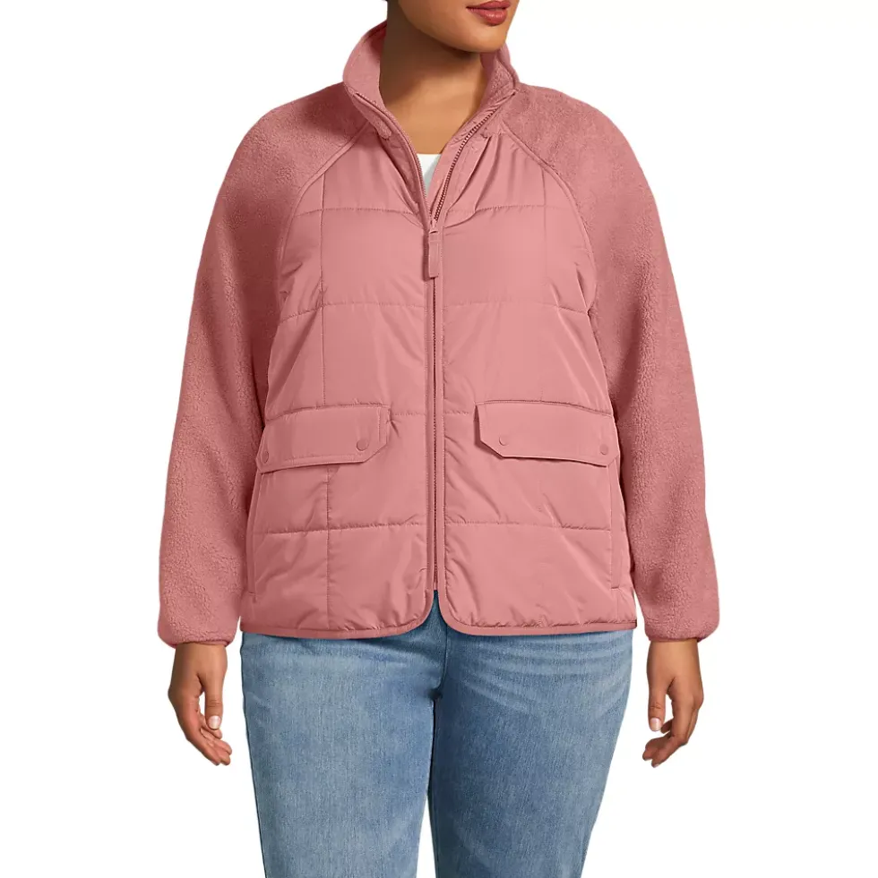 Women's Mixed Media Sherpa Fleece Jacket