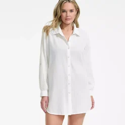 Women's New Button-Up Shirt Cover-Up Dress