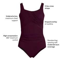 Women's New SlenderSuit Carmela Underwire One Piece Swimsuit