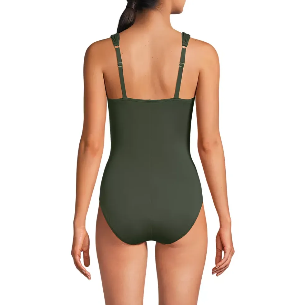 Women's New SlenderSuit Grecian Adjustable Low Leg One Piece