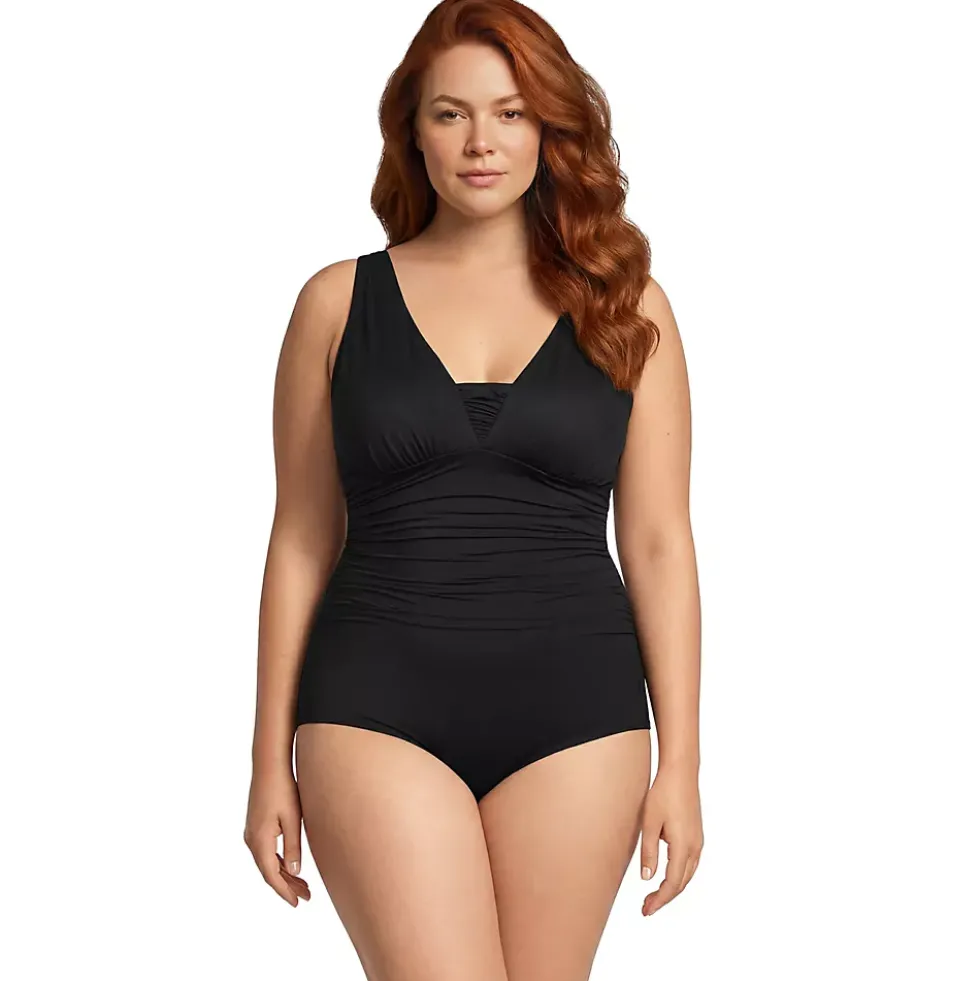 Women's New SlenderSuit Grecian Adjustable Low Leg One Piece
