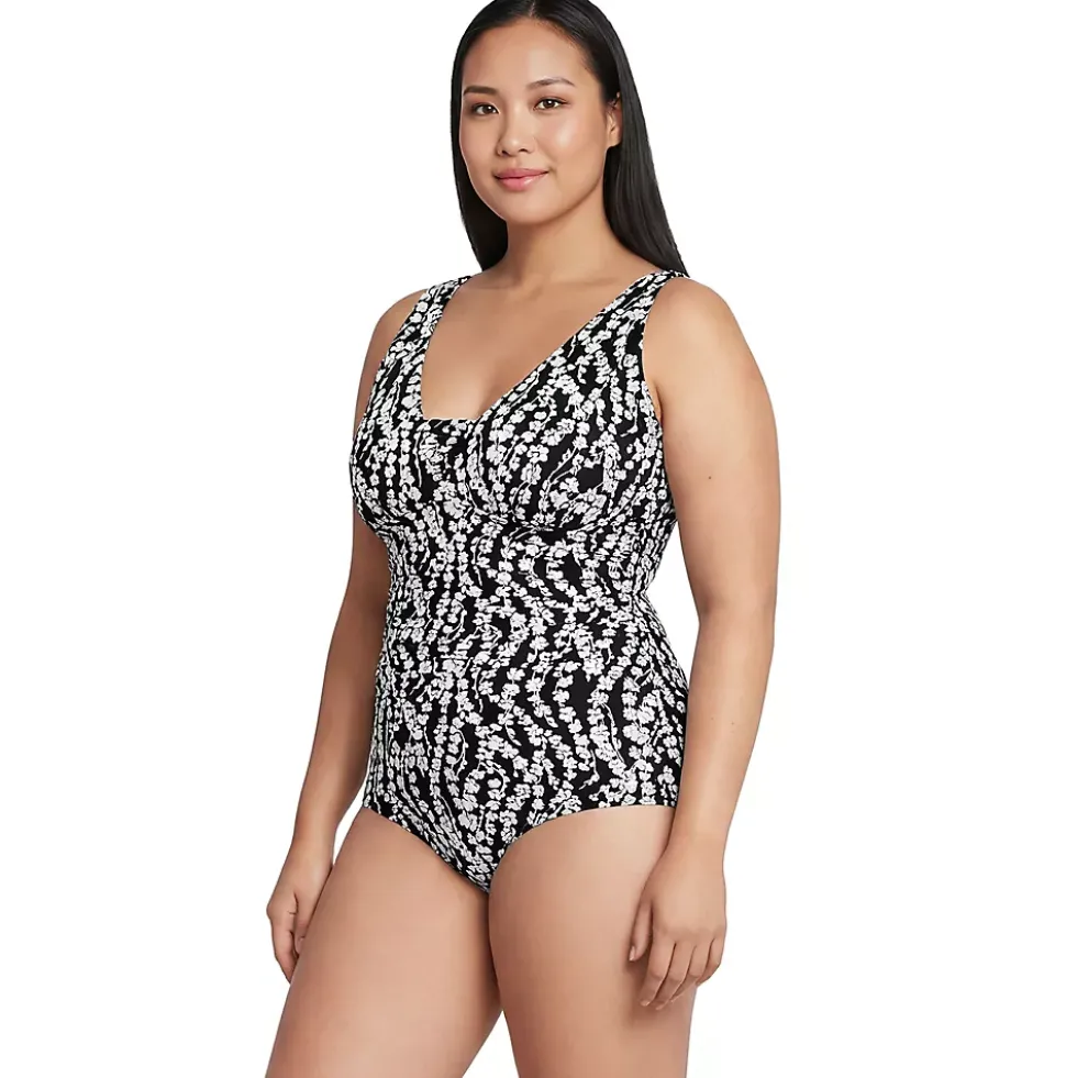 Women's New SlenderSuit Grecian Adjustable Low Leg One Piece