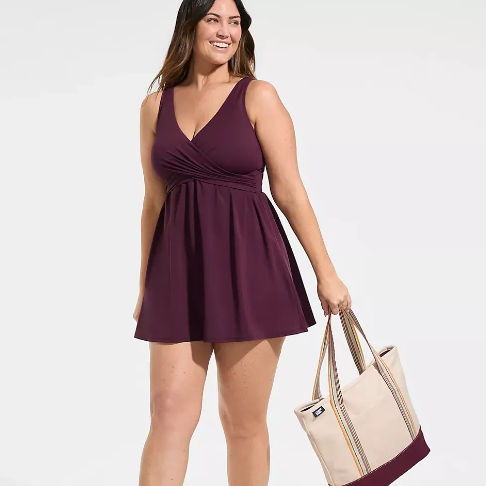 Women's New SlenderSuit Wrap Swim Dress Swimsuit